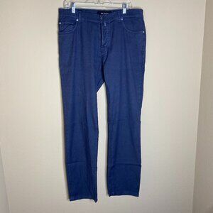 kiton slim fit linen pants